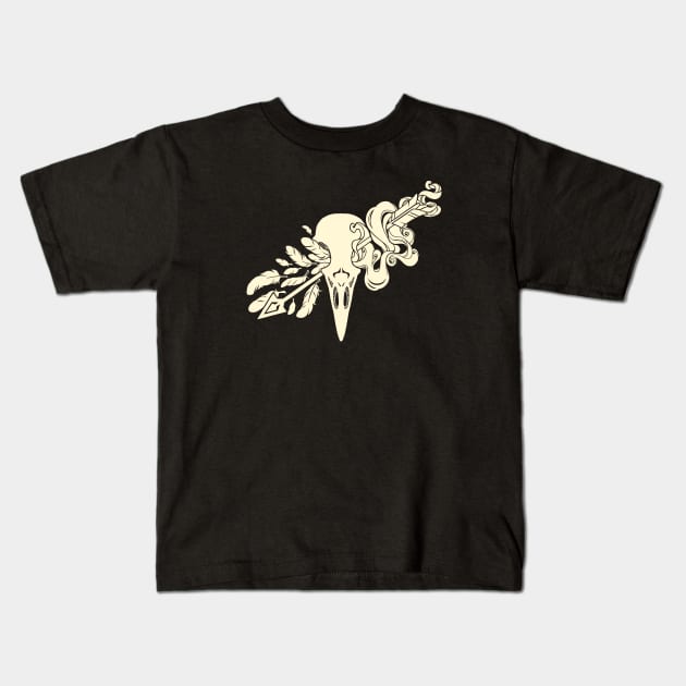 smoke and feathers 1 Kids T-Shirt by Alienfirst